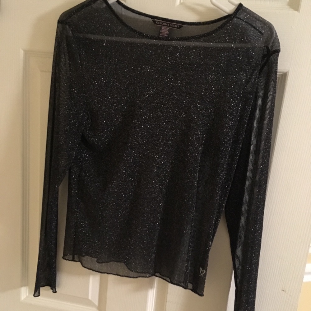 Long sleeve sheer top